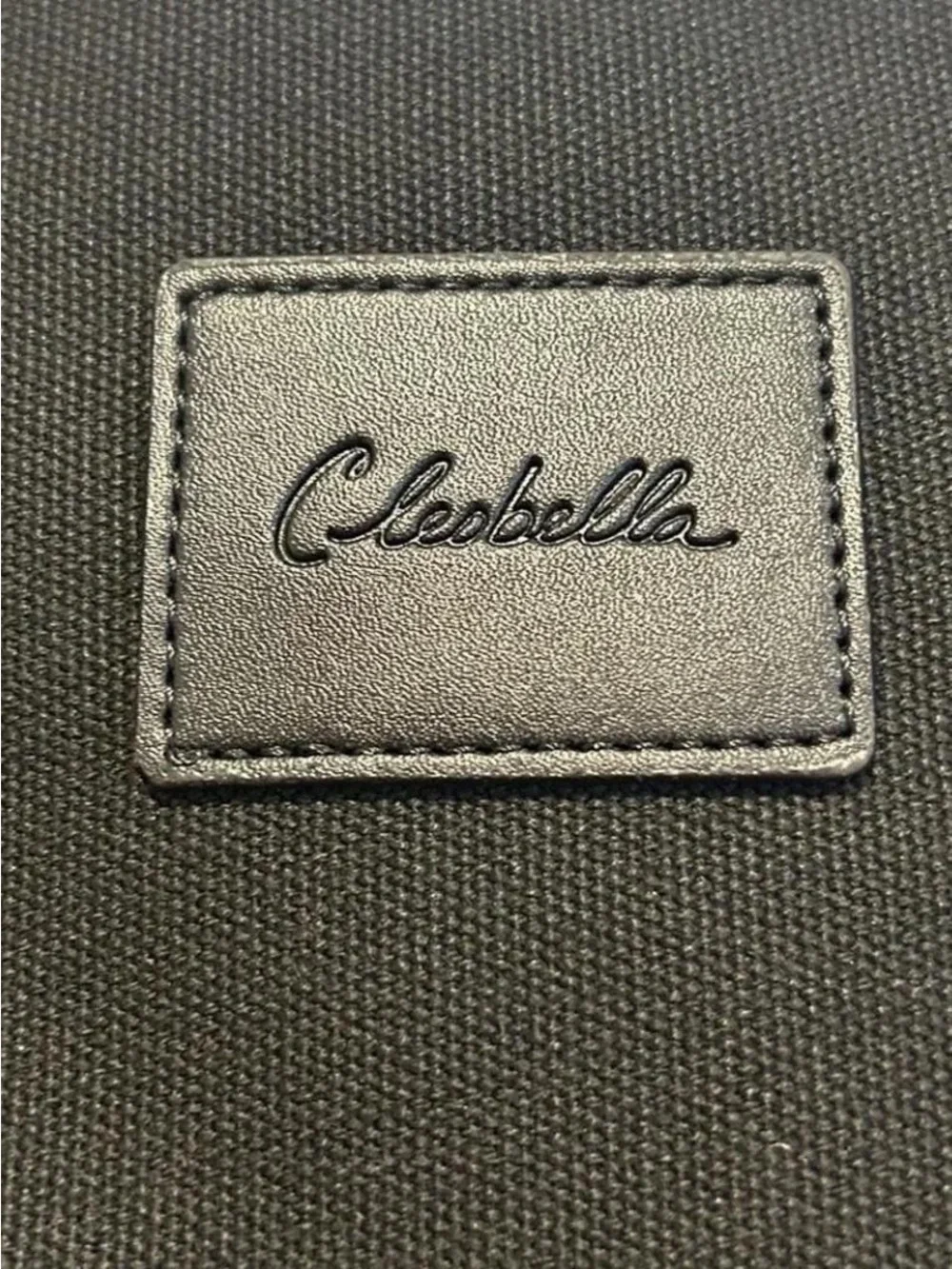 Shoulder black canvas‎ tote bag by Cleobell